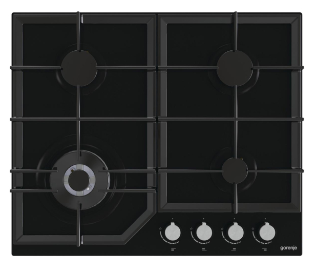 Płyta gazowa Gorenje GTW641KB gaz na szkle Żeliwne ruszty Czarny - 1035312 - zdjęcie